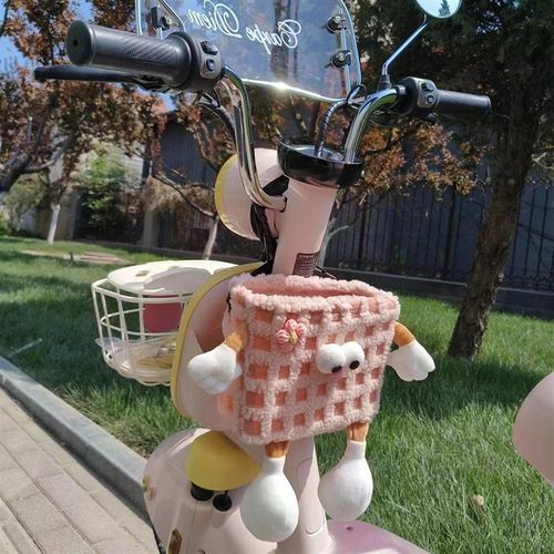 电动车装饰小怪兽挂包多巴胺挂式收纳储物箱创意汽车收纳桶垃圾桶