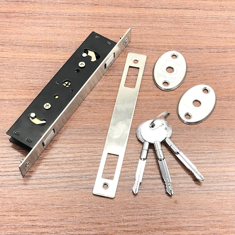 铝合金移门锁双勾锁平移滑动门钩锁木吊趟门锁挂钩锁重型断桥铝锁