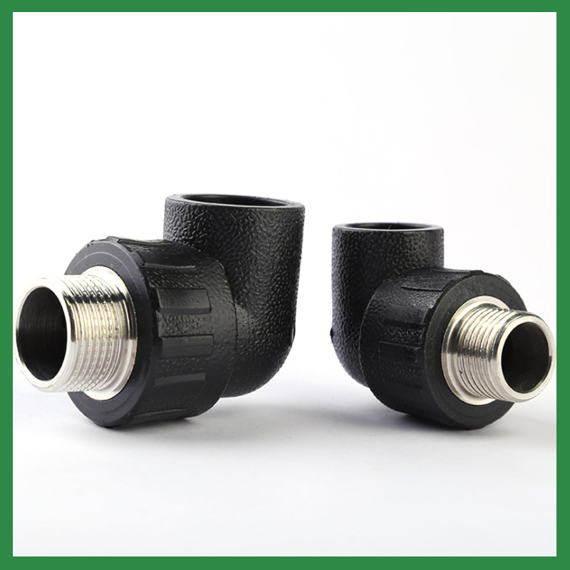 PE外丝弯头外牙弯2k0 25 32 40 50 63pe给水管件接头弯头pe管外丝