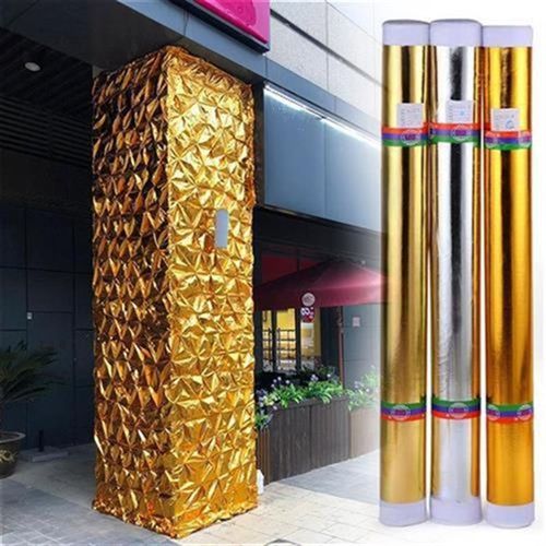 包花盆金布树木金黄l材料包装纸房地产酒店外包装褶皱包金色水泥