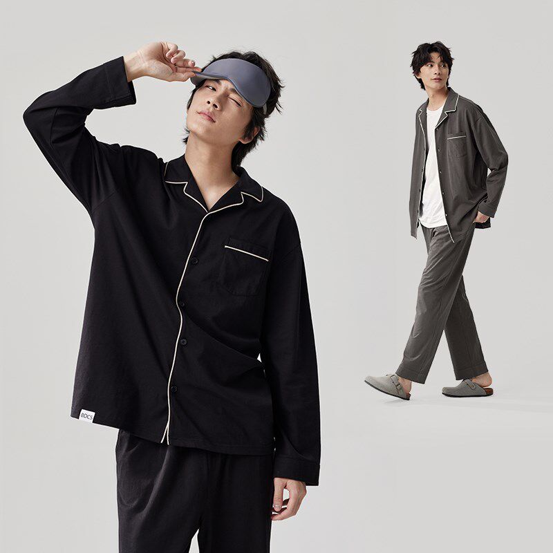 睡衣男士春秋款夏季长袖大码家居服男款冬季全棉新款男生套装