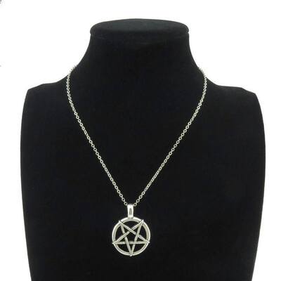 推荐Goth Wicca Witch Pentacle Amulet Pentagram Pendant Women