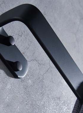 Towel Bar Black Space Aluminum Wall Mounted Single Washroom