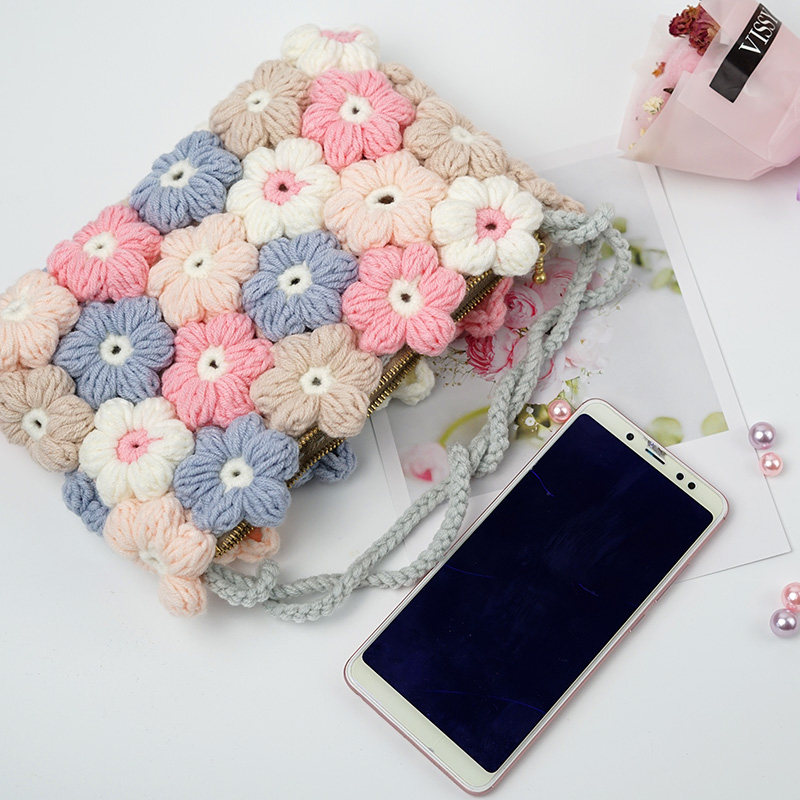 菲菲姐家 泡芙花瓣手腕拎t包材料包手工编织钩针毛线DIY花朵手提,服饰配件/皮带/帽子/围巾,毛线,淘宝优惠券,粉丝福利购,淘宝优惠卷