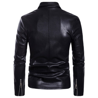 速发2021 New arrival Motorcycle Leather Jacket Men Casual Bi