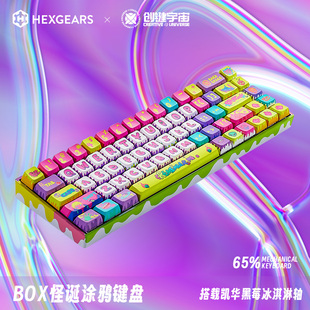 黑峡谷x创键宇宙联名机械键盘Yuokilea艺术家Gasket结构三模RGB灯