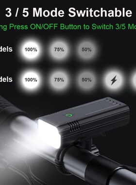 3600 Lumen LED Bicycle Light 5200mAh as Power Bank Bike Acce