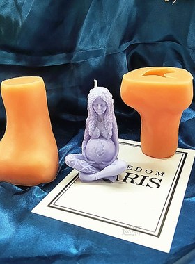 Free Shipping  Goddness Mother Earth Candle Mold Gaia Handma