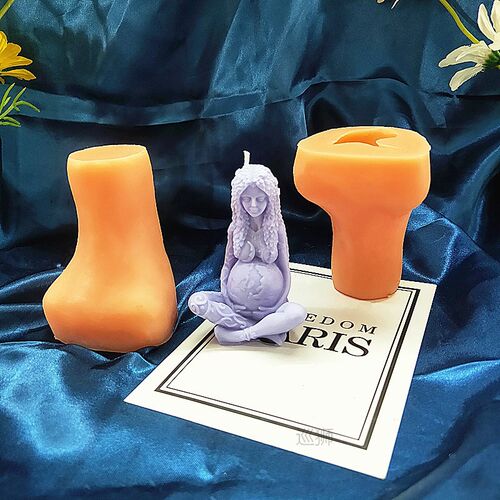 Free Shipping  Goddness Mother Earth Candle Mold Gaia Handma