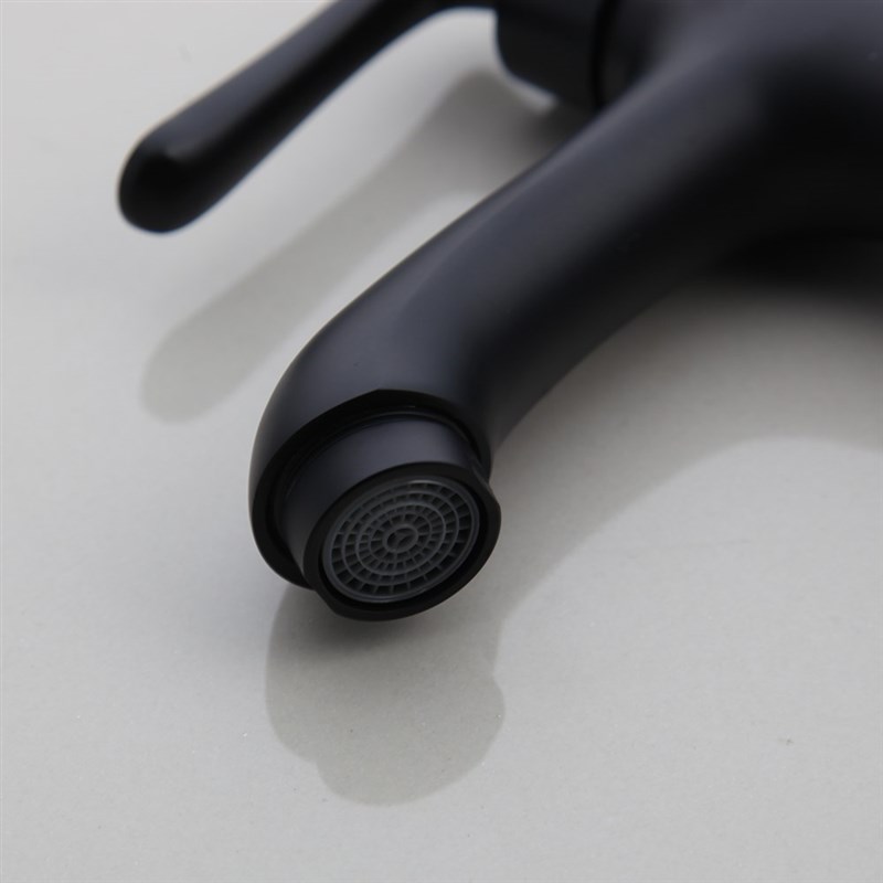 极速Matte Black Basin Bathroom Faucets Single Lever Only Col