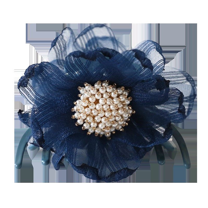 头饰森系抓夹f韩国优雅大号仙美头花饰品大人气质发夹花朵盘发发