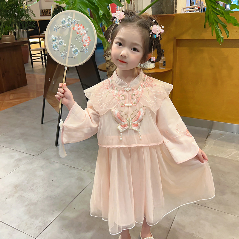 汉服女童公主裙夏装儿童连衣裙中国风宝宝夏季裙子古风女孩民族风