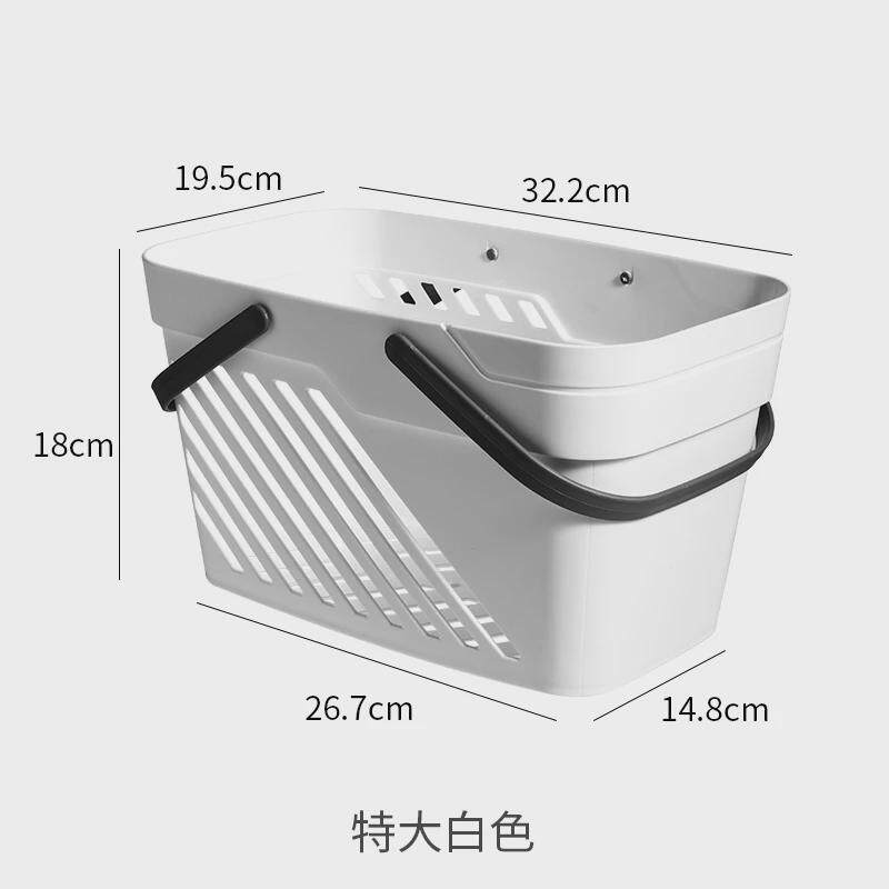 镂空塑料手提沐浴篮 浴室学生收纳篮 沥水手提洗澡篮子 洗漱新款