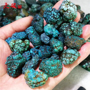 湖北十堰天c然绿松石原石雕刻料 绿料 高瓷蓝料 矿区松石毛石 保