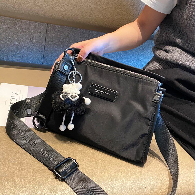 2024超火小包包简约高级感牛津帆布防泼水方形单肩包外出斜挎包女