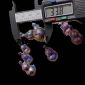 炫彩漂漆葫芦配件手工diy文玩时尚 配饰佛珠手串颜色随机哦T1744