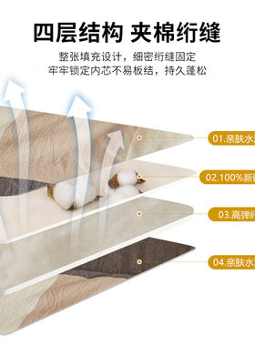 牀垫软垫大学生宿舍单人90X1t90cm上下铺0.9m牀褥子垫被棉花1.2米