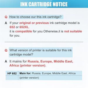 推荐652XL ink cartridge replacement for hp652 HP 652 XL for