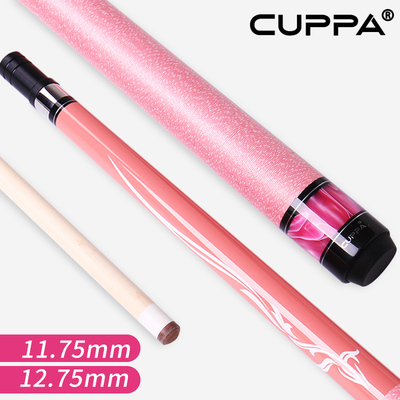 美国CUPPA粉色女式情侣台球杆大头美式九球黑8球杆桌球杆中头球杆