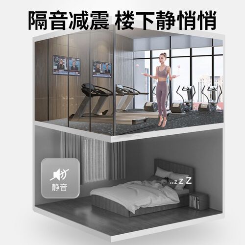 健身房橡胶地垫减震垫地胶防震隔音地板室内力量区运动拼接