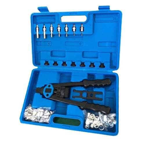 新品110pc手动铆钉机/铆钉枪螺母工具M3-M8螺纹螺母铆钉机铆钉套