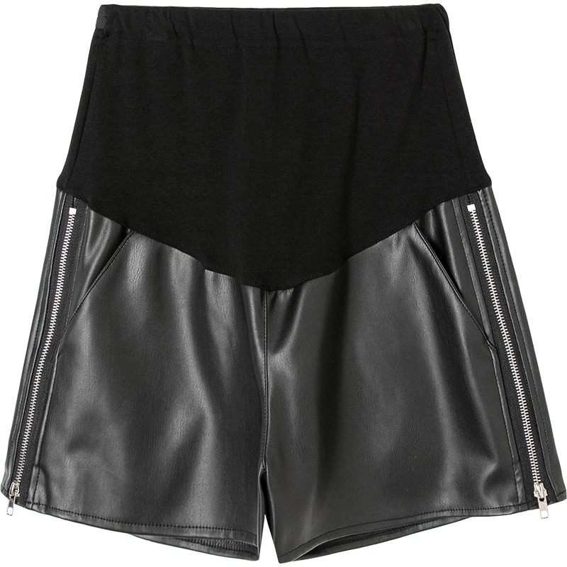 孕妇短裤秋冬季PU皮短裤网红托腹C阔腿加绒短裤配裤袜外穿冬季短,孕妇装/孕产妇用品/营养,孕妇休闲裤,淘宝优惠券,粉丝福利购,淘宝优惠卷