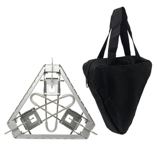 户外登山不锈钢锅架便携式折叠烧烤架子野营野炊耐高温三角炉架子