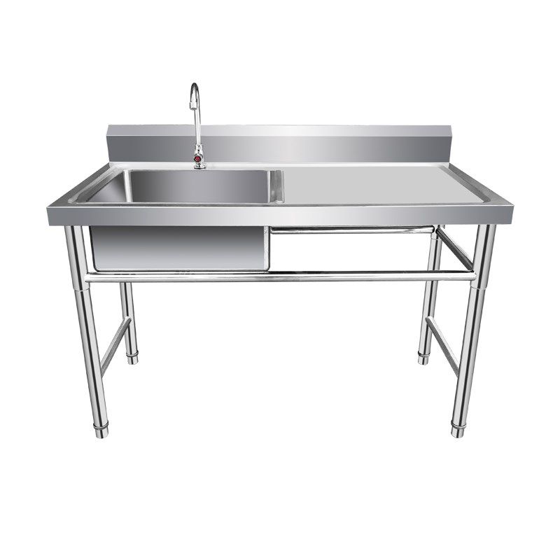 1.2厚304不锈钢水池洗碗池洗菜池单槽带平台厨房饭店家用商用定做,家装主材,水槽套餐,淘宝优惠券,粉丝福利购,淘宝优惠卷