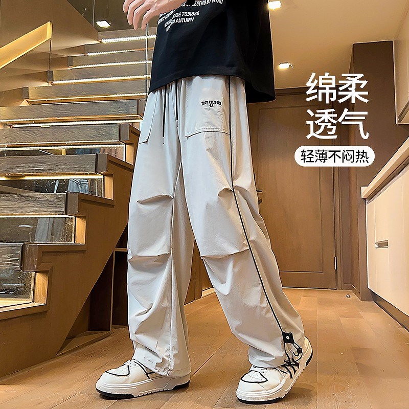 小众高货男大童夏季速干运动裤薄款2024新款男孩休闲裤夏装青少年