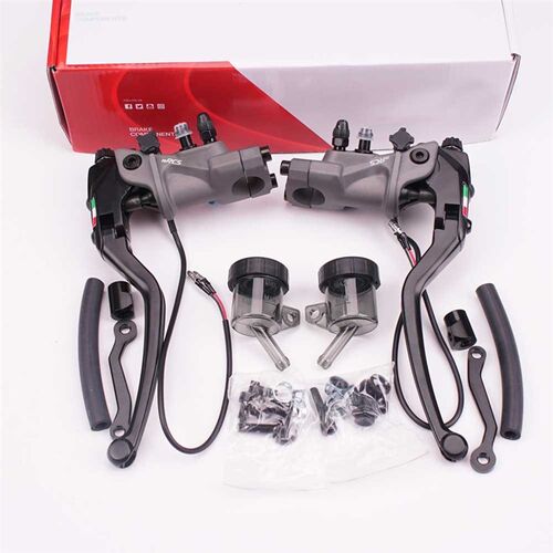 RCS 19 piston Motorcycle Forged Aluminum Mirror Clamp Radial