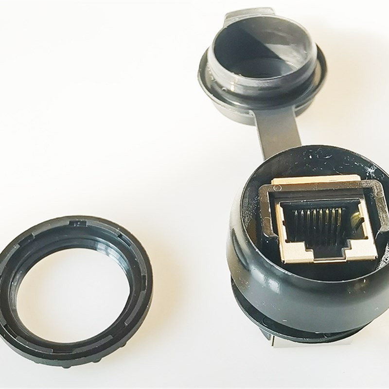 现货MSDD228防水网口RJ45转接头母座穿墙连接器fuzuki富崎φ22mm