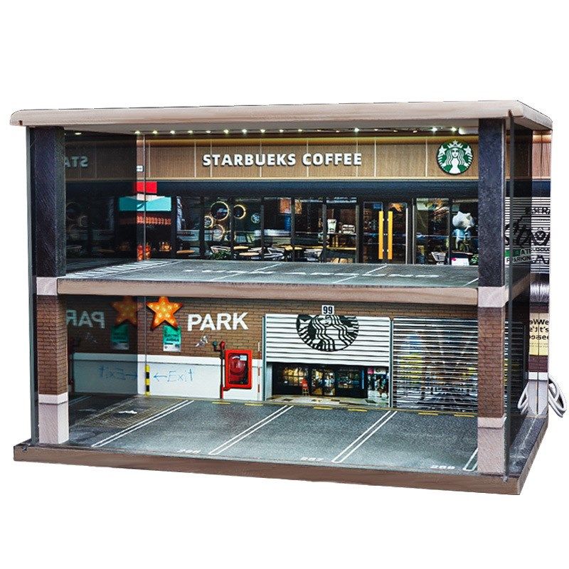 办公室卧室客厅现代装饰摆设微景观停车场模型高级感男生桌面摆件