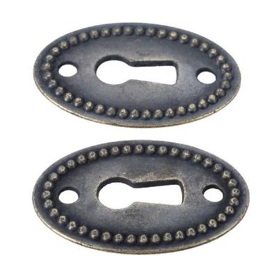 推荐2pcs Antique Bronze Color Oval Shape Keyhole Cover Carve