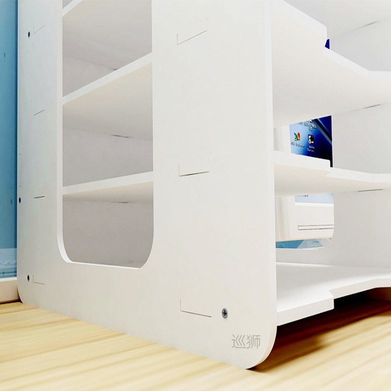 5 Layers Wooden File Rack Document Trays Papepr Letter Holde