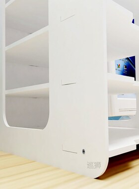 5 Layers Wooden File Rack Document Trays Papepr Letter Holde