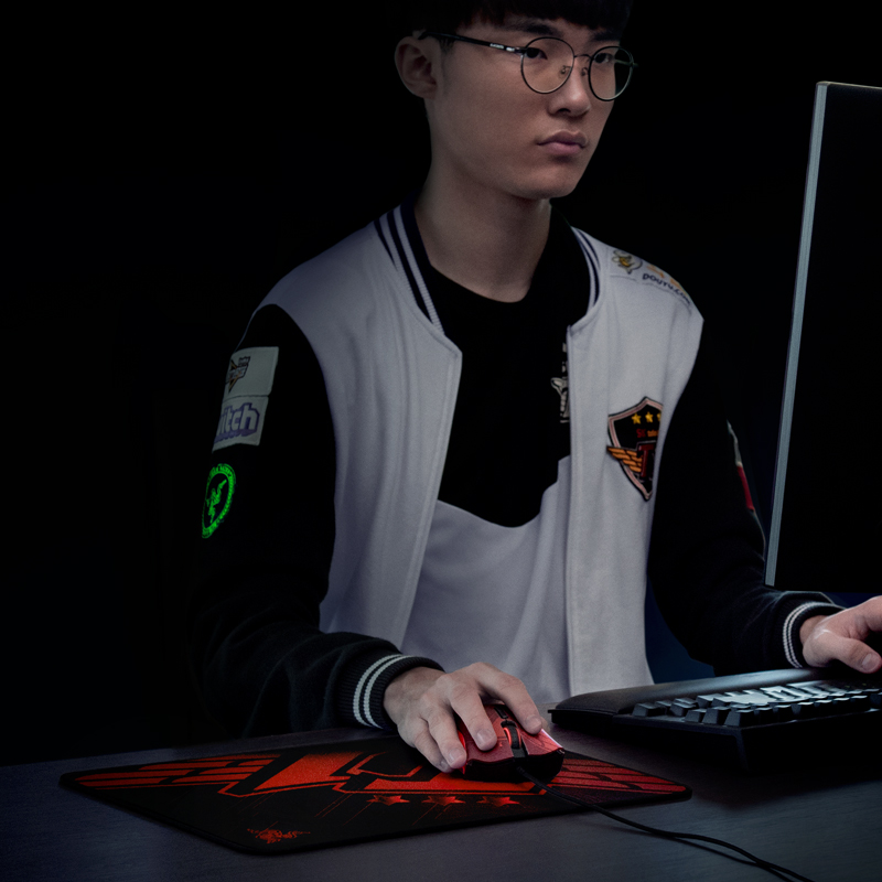 Razerd雷蛇炼狱蝰蛇标准版黑色编织线电竞游戏笔记本电脑有线鼠标