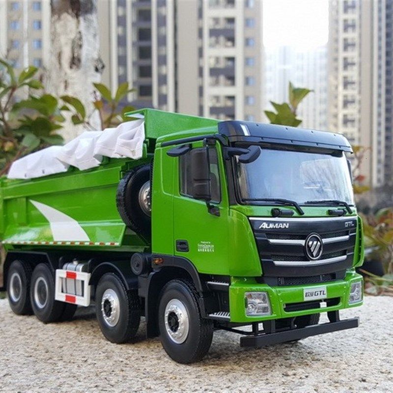 福田原厂 欧曼gtl自卸车 gtl渣土车 1:24 卡车模型 非est翻斗车