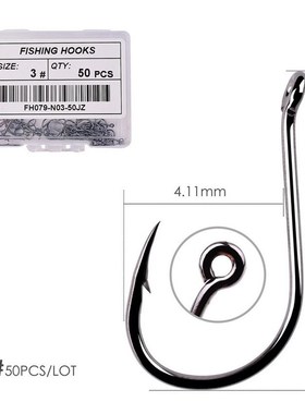 50pcs / 20pcs / Box Circle Carp Eyed Fishing Hook Size 2-22#