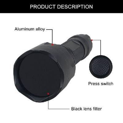 网红UV 365nm Ultra Violet Flashlight Black Mirror 1 Mode Pur