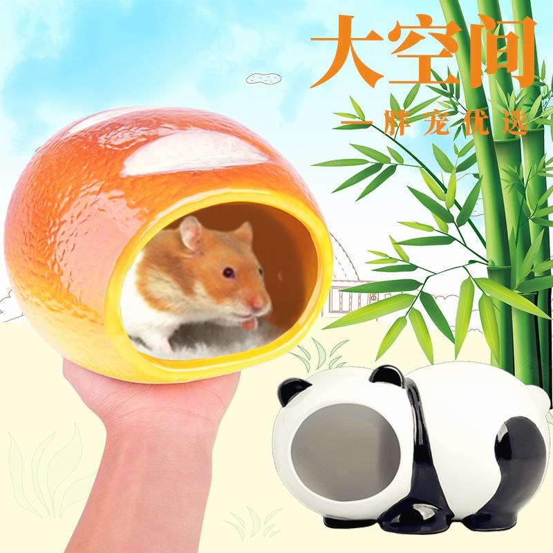 面包陶瓷窝新款仓鼠松鼠蜜袋鼯龙猫夏季降温法国面包陶瓷窝
