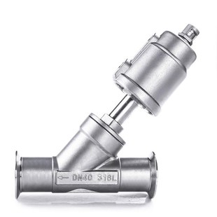 自动控制阀门DN253240 角座阀Y型卡箍式 316L不锈钢气动快装