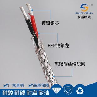 4芯0.12 1U.5平方补偿导 镀锡耐高温屏蔽线2 AFP250铁氟龙镀银