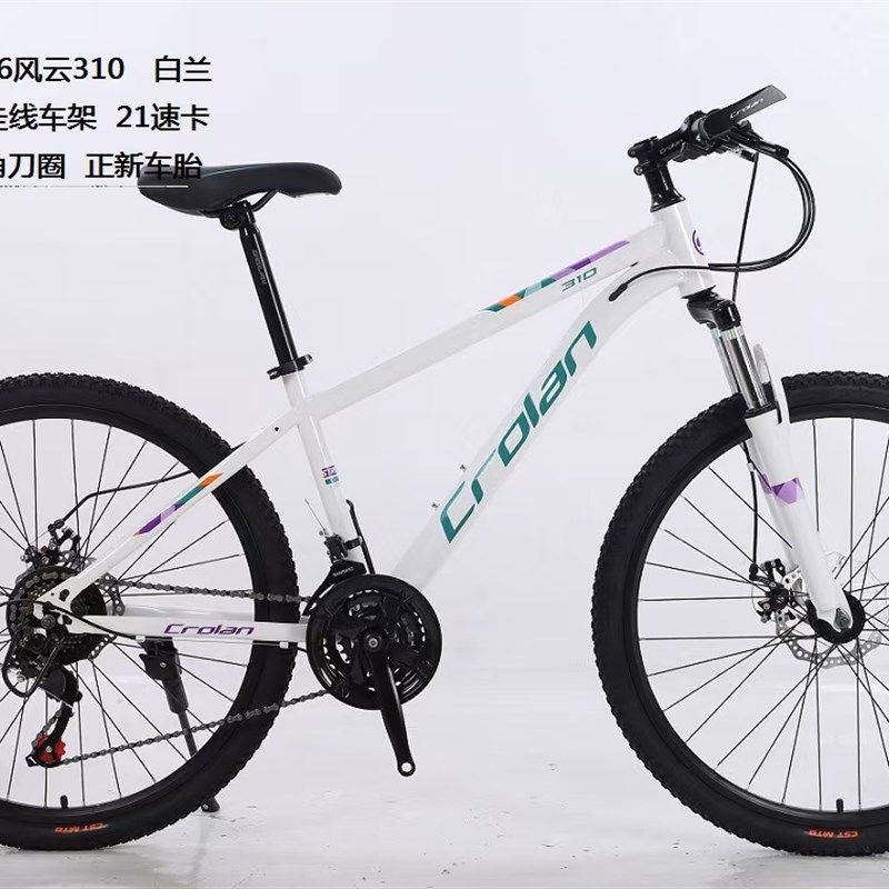新疆山地车21/24变速24/26英寸双碟刹高碳钢变速自行车男女款式