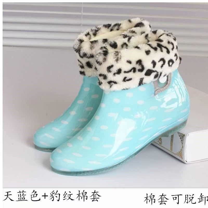 新款时尚筒雨靴半统防水女鞋雨鞋防A滑底厨师中种菜软洗车工作胶