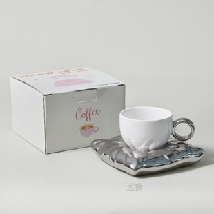 Cup with Pillow Nordic Creative Ceramic Coaster Couple Style