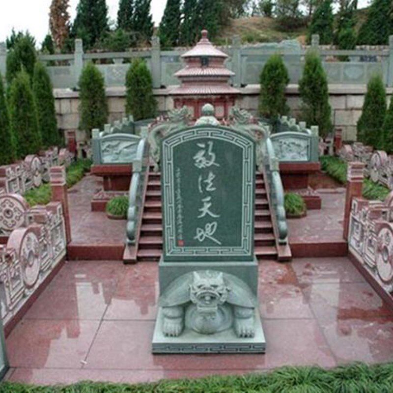 墓地设计效果图 土葬o墓冢坟地殡葬改革风俗墓碑风水牌坊陵园公墓