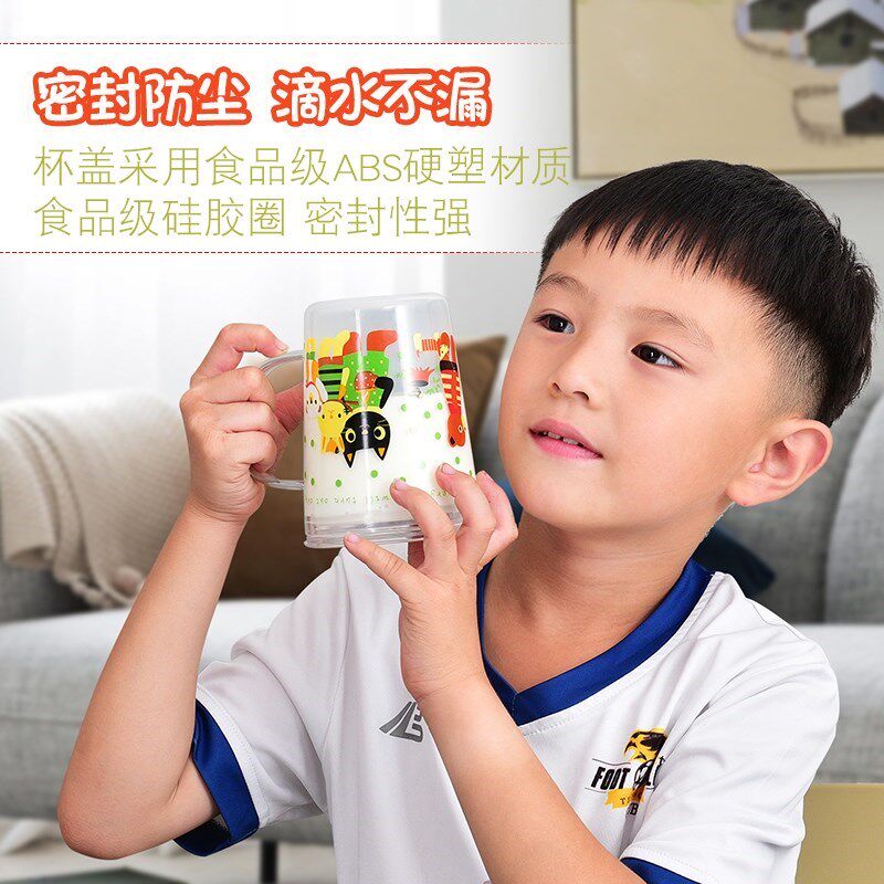 高硼硅耐热水杯家用儿童牛奶杯刻度玻璃杯可爱Q杯子耐高温成人喝