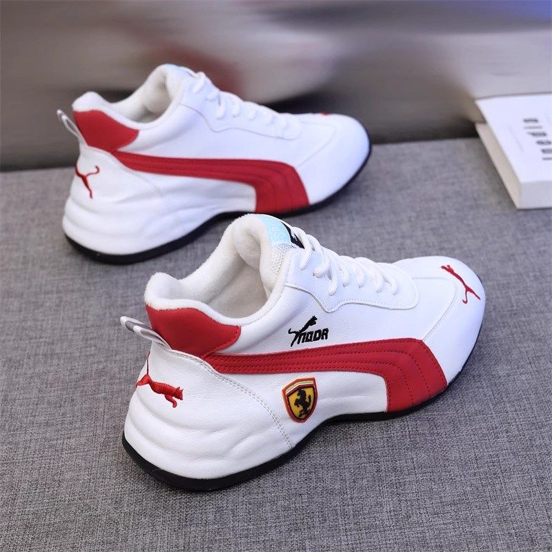 真皮透气防滑防水2024春秋冬季新款皮蓬老爹鞋男鞋百搭休闲情侣鞋