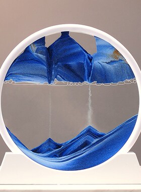 流沙画沙漏摆件客厅电视柜酒柜装饰品创意解压办公U室桌面轻奢礼