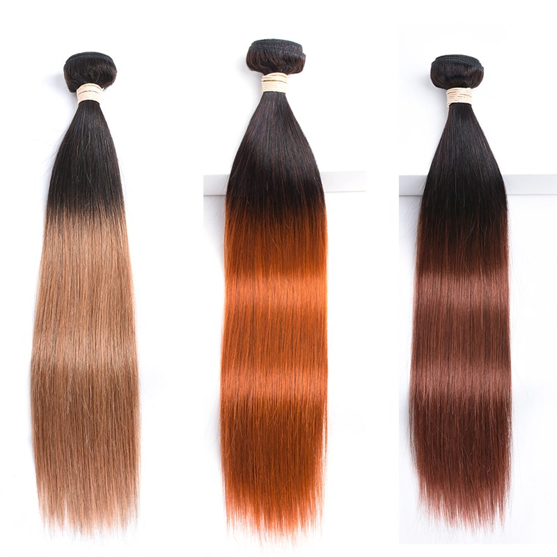 速发Human Hair Bundles Straight Ombre Blonde 30# 33# Orang